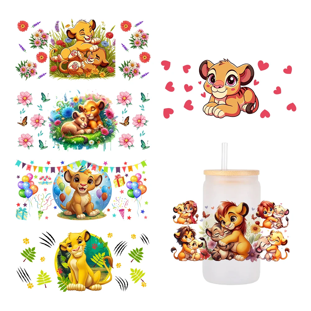 

Disney The Lion King For Libbey 16oz Can Glass 3D Waterproof UV DTF Coffee Can Wrap Libbey Glass Wrap