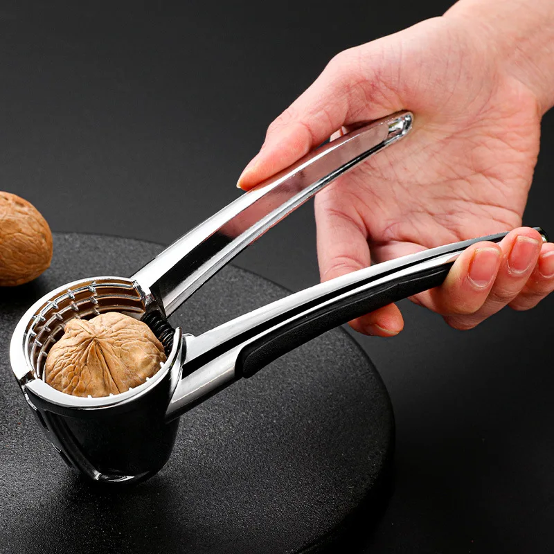 Stainless Steel Manual Nut Cracker Kitchen Gadgets High Quality Walnut Opener 2 Styles with Non-slip Handle for Household view 4
