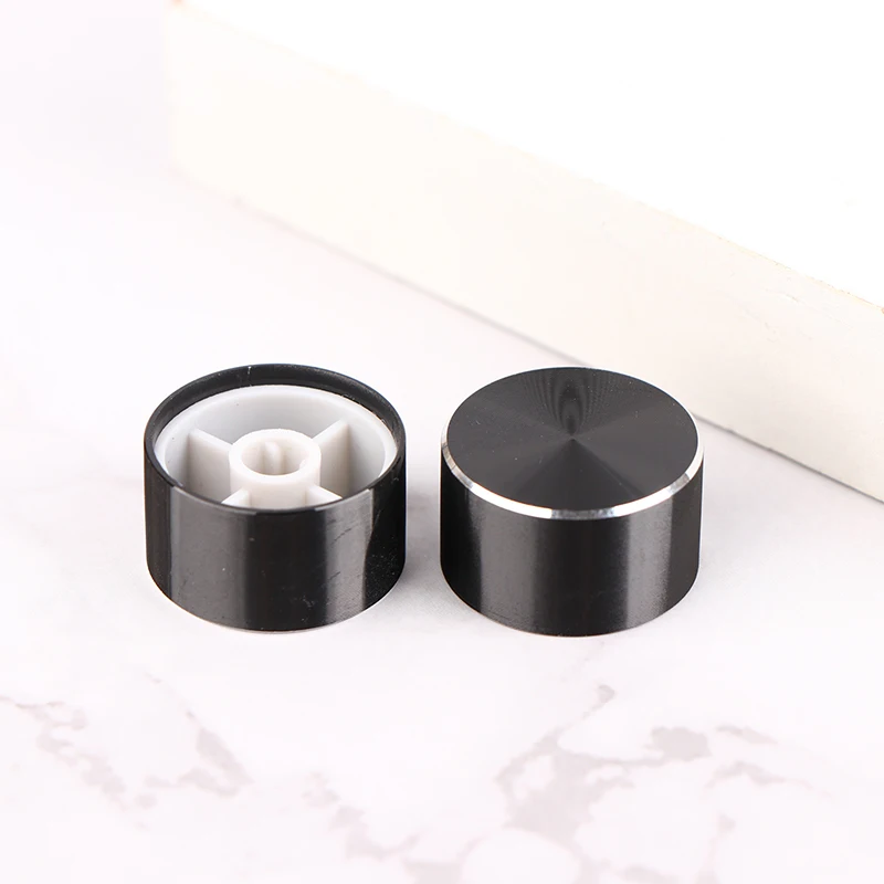 1Pcs 22x12mm 6mm D-Type Shaft Hole Potentiometer Control Knob For Volume Tone Knobs Black