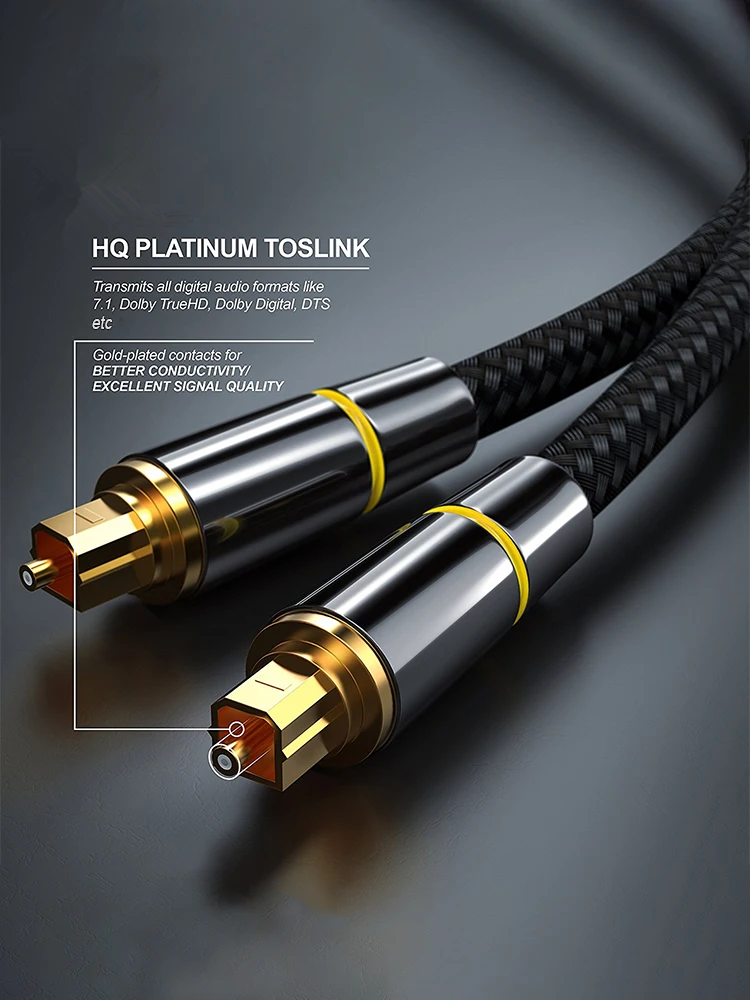 Digital Audio Optical Cable SPDIF Toslink Audio Amplifier Coaxial Cables HiFi Speaker Wire Home Theater Soundbar Fiber Cable