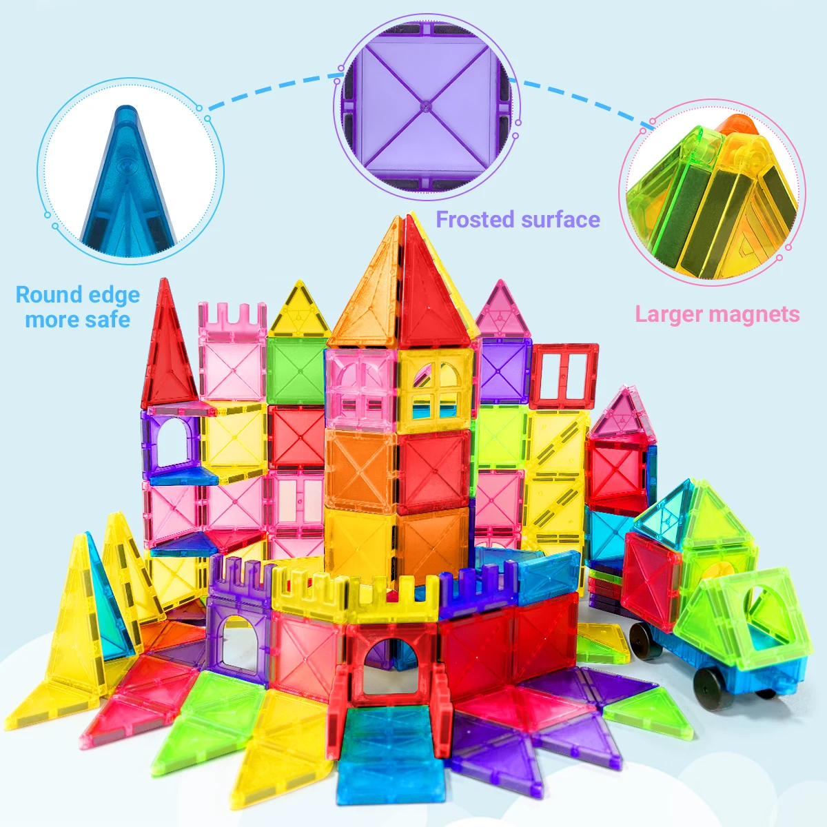 40/64/100PCS Blocchi di Costruzione Magnetici Montessori Educativi Costruttore Giocattoli Set Per I Bambini Gioco Per I Ragazzi Ragazza regali