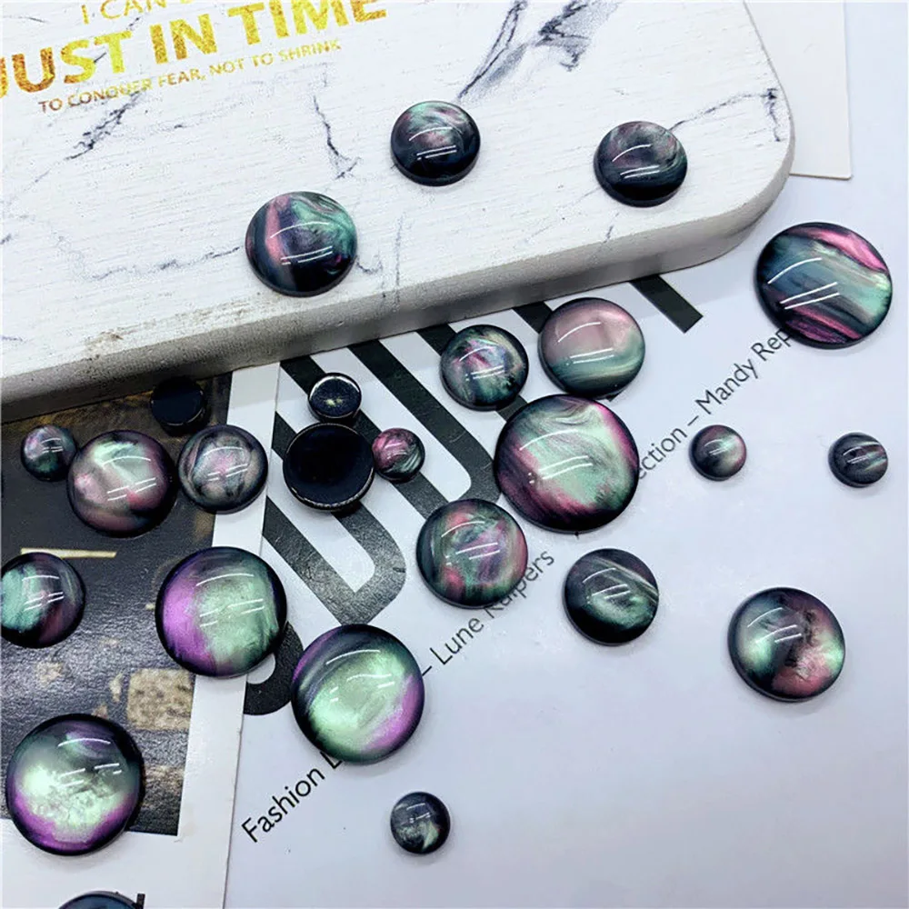 - شطرنج خفيف متدفق-زخارف أورورا 8 مللي متر ملحقات مسطحة منقطة تقليد فريتيلاريا رقعة راتينج دائرية 404 أظافر #2