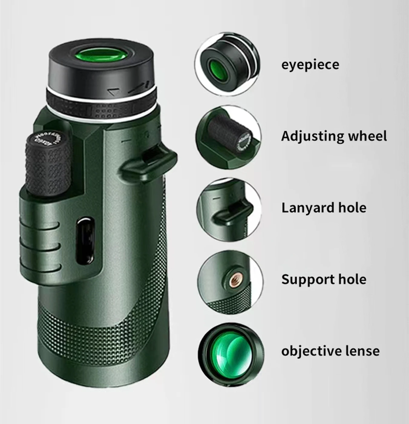 80x100 Portable Zoom HD 5000M Telescope Folding Long Distance Mini Powerful Telescope for Hunting Sports Outdoor Camping Travel