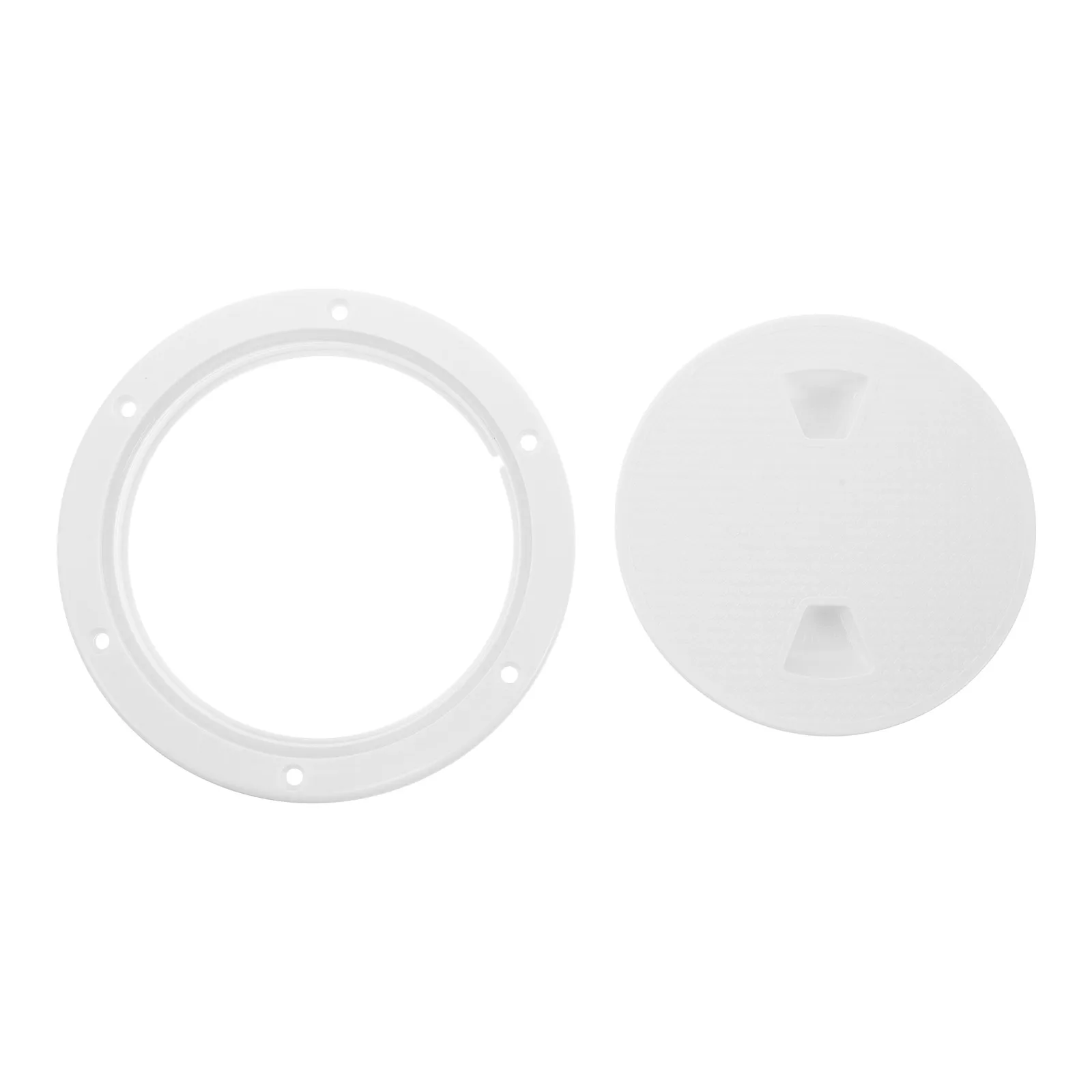 

Waterproof Hatch Cover Round Non slip Deck Access Inspection Latch White Plate Boat Lid ABS Material Durable Marine Use