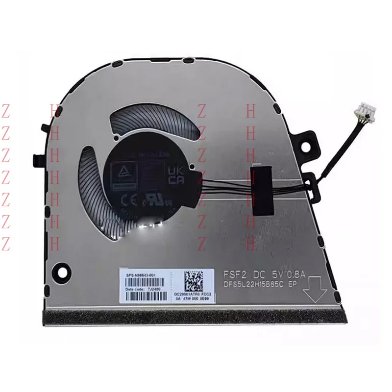 

ZHZH for Laptop CPU Fan DFS5L22H15B85C FSF2 N86643-001 DC5V 0.8A 4PIN New