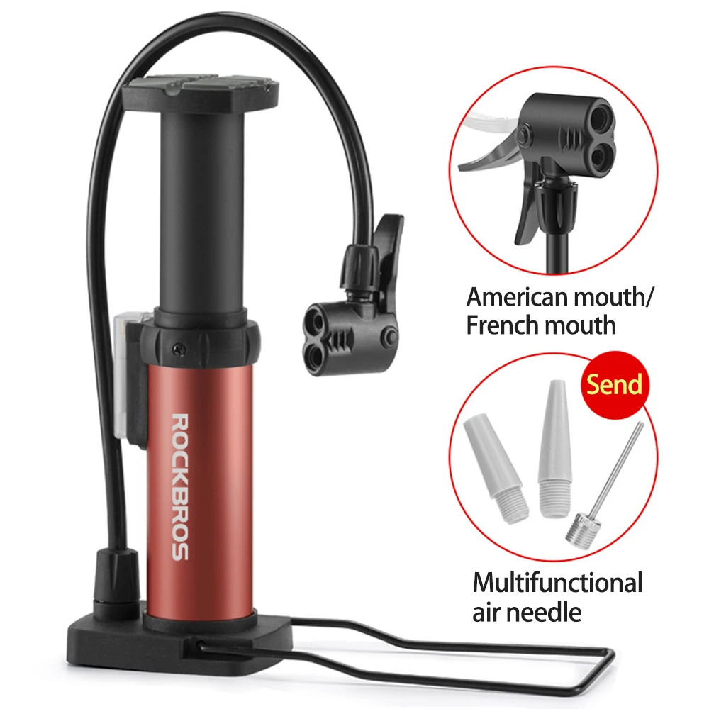 ROCKBROS Fahrradpumpe Tragbare Mini Leichtgewichtige Schnelle Fahrrad-Luftpumpe MTB Mountainbike-Pumpe 100PSI Inflator Fußpumpe – Detail 1