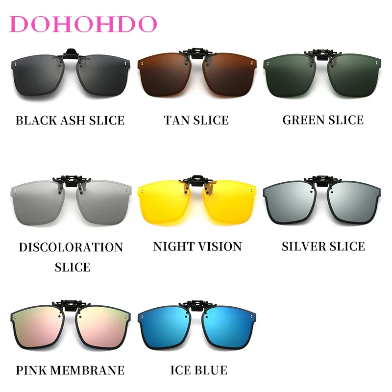 عدسات فوتوكروميك مستقطبة عتيقة عدسات رؤية ليلية بمشبك على النظارات الشمسية للنساء والرجال نظارات رياضية مضادة للوهج للقيادة UV400 #6