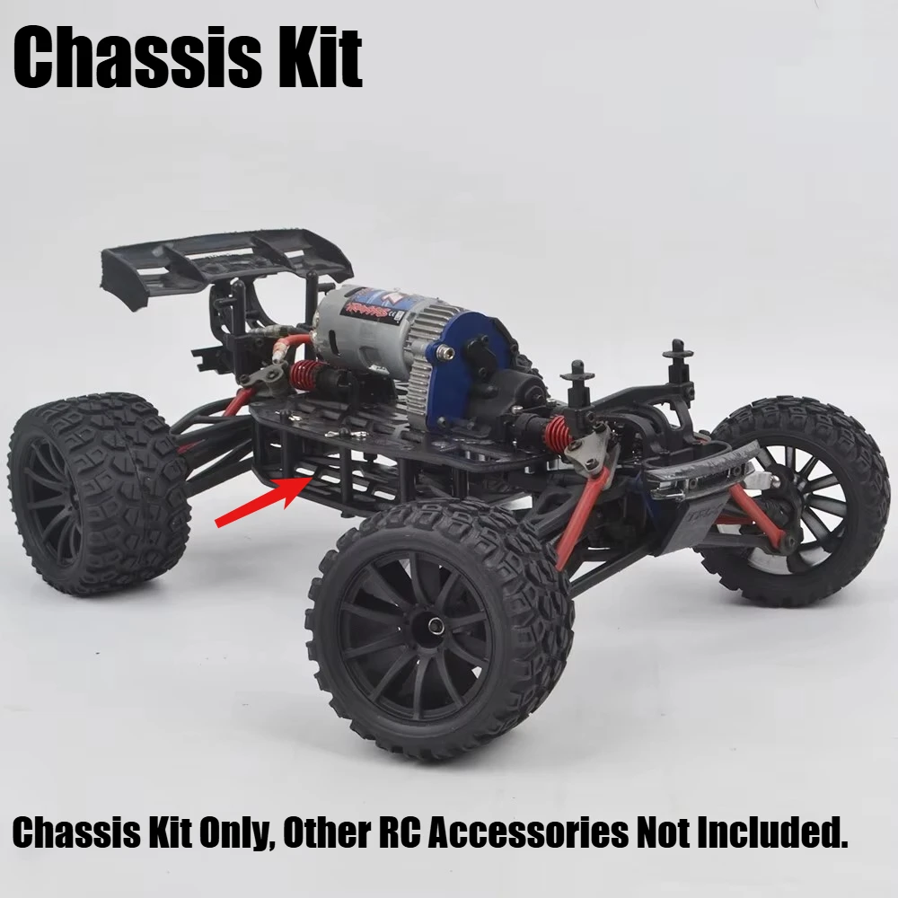 Carbon Fiber Chassis Kit for Traxxas 1/16 E‑Revo Slash 4WD Summit E‑Revo VXL RC Car Hop‑up Spare Upgrade Accessories