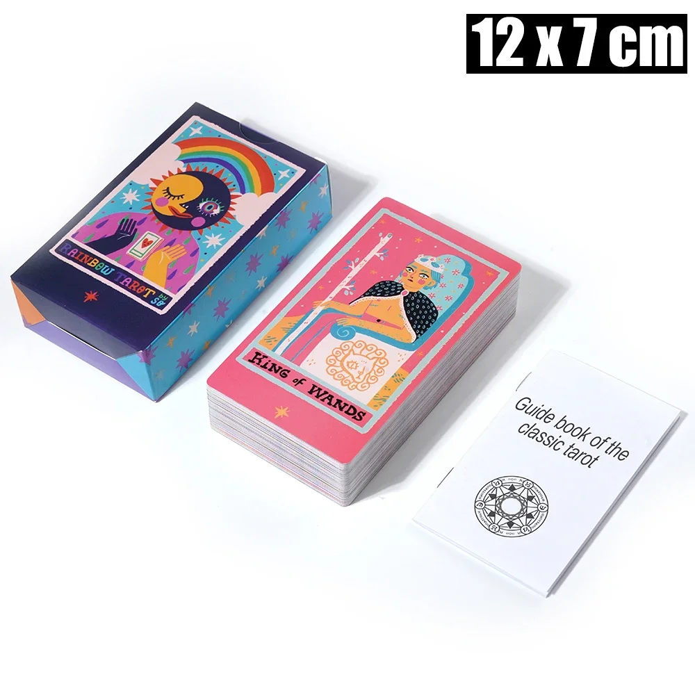 The Rainbow Tarot by Sonialazo 78 Cards Deck 12x7cm Size Fortune Telling Game Divination Tools