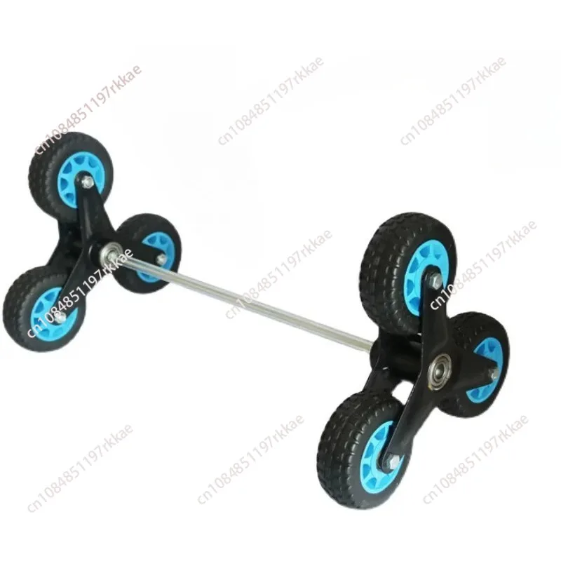 4 Inch 5 Inch Stair Climbing Wheels Double Bearing Silent Rubber Triangle Wheels for Hand Truck Trolley