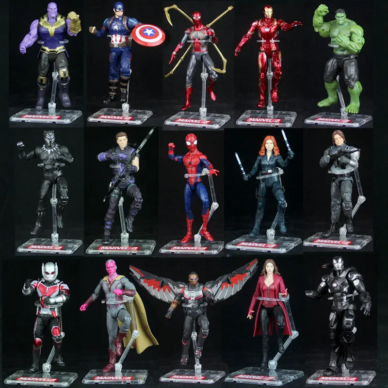 

Оригинальные коллекционные фигурки Marvel Avengers Zhongdong, 18 см, подвижные, модные игрушки, куклы, подарки на праздники для детей и коллекционеров