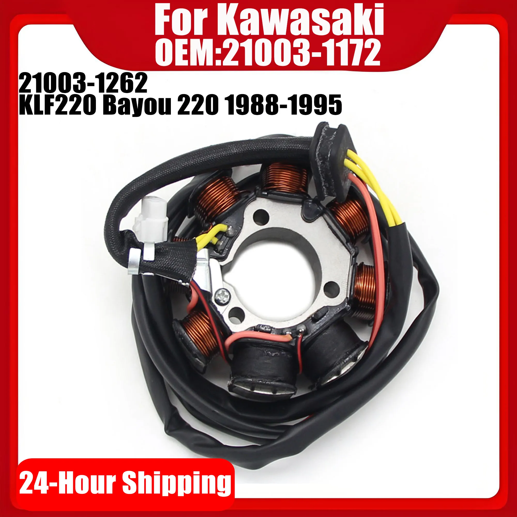 Motorcycle Magneto Stator Coil For Kawasaki KLF220 KLF 220 Bayou 220 1988-1995 21003-1172 21003-1262 Replace Accessories