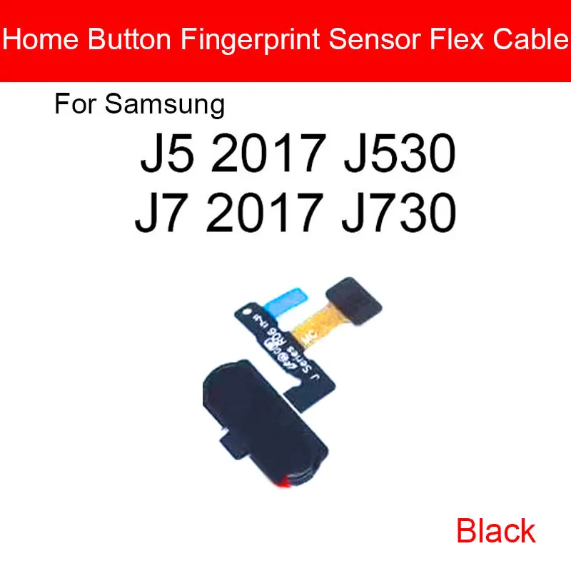 Home Button Flex Cable For Samsung Galaxy J5 J7 2017 J530 J730 Menu Key Fingerprint Recognition Sensor Flex Cable Replacement