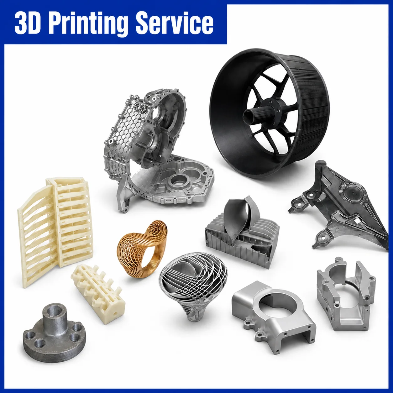 OEM Custom 3D Printing Service SLS SLA SLM Metal Aluminum Stainless Steel Titanium Rapid Prototype & Complicated Design MOQ 1pc