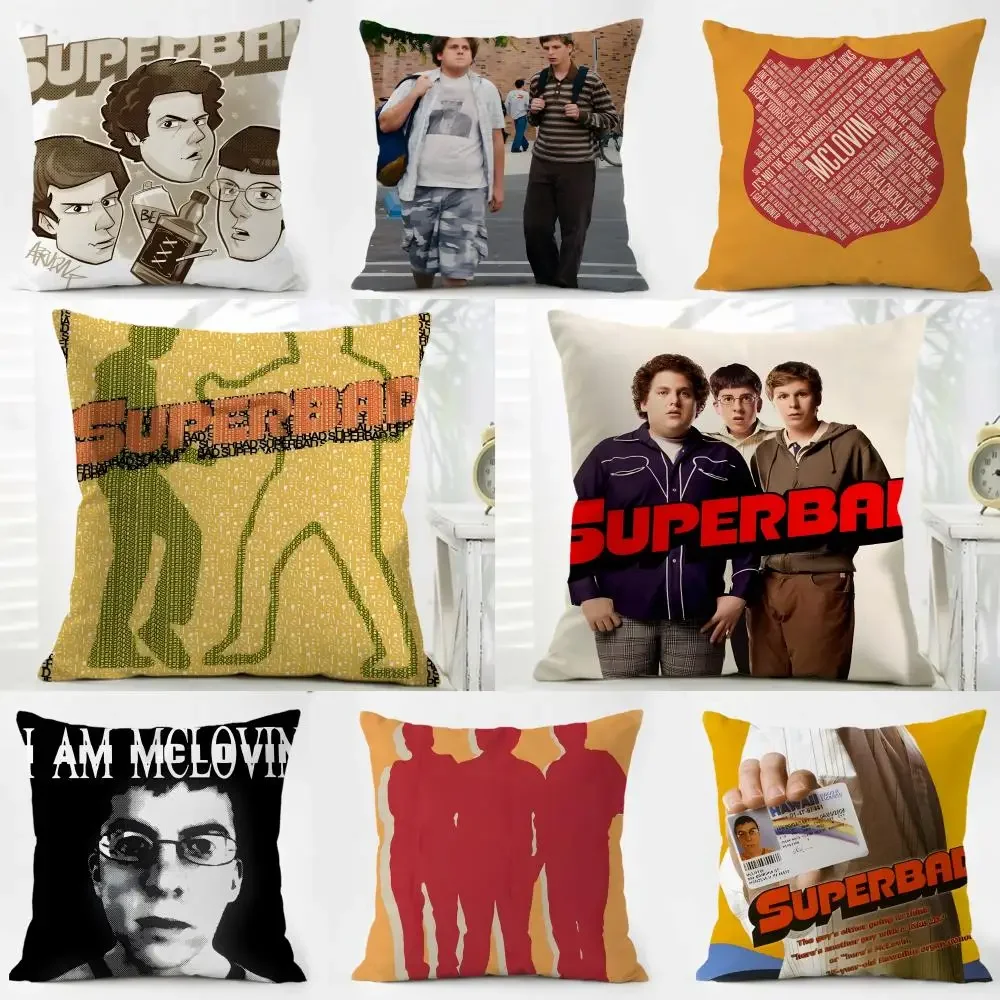 S-Superbad Cushion Cover Pillow Case Soft Friendly Fabric & Concealed Zipper