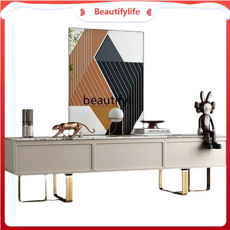 

K185 K185 Italian light luxury TV cabinet coffee table combination post-modern home living room background wall floor cabinet