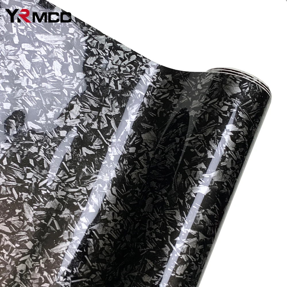 Car PET Forged Carbon Vinyl Film Self Adhesive Glossy Protector Air-release Technology Waterproof Stickers for Auto Accessories