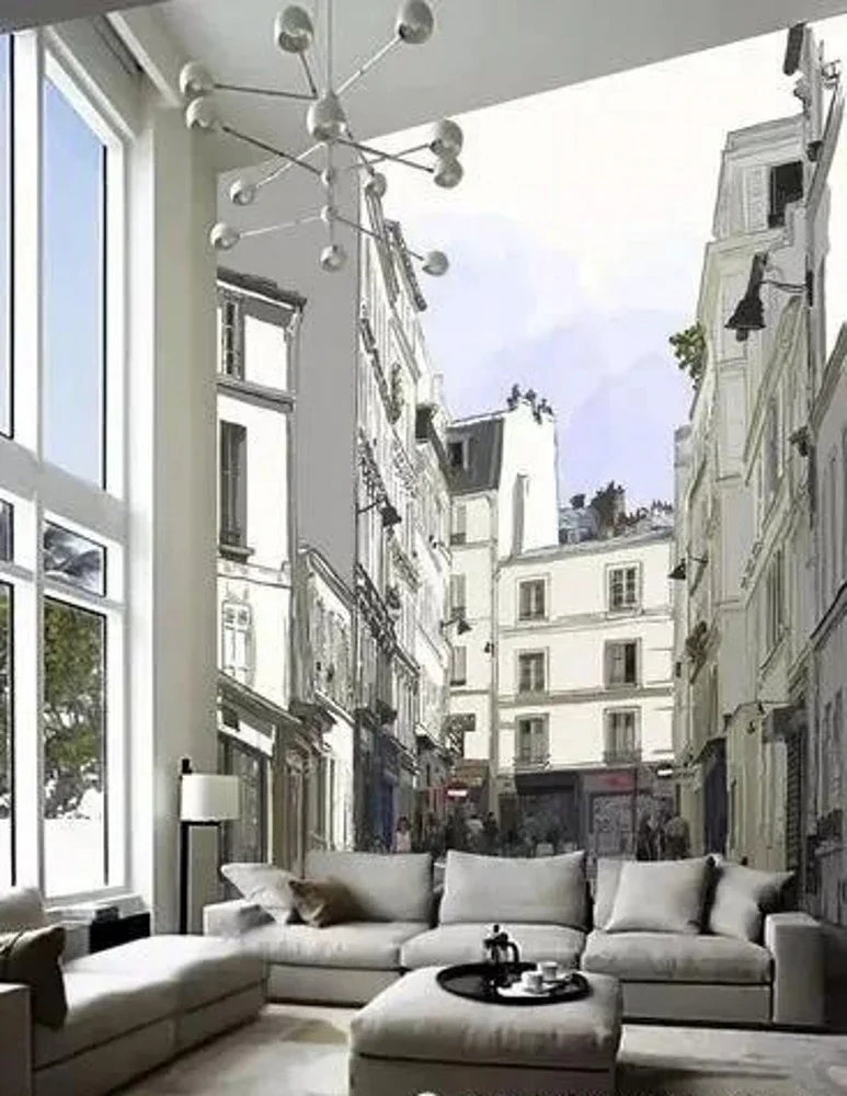 Custom Wallpaper Murals Street city high-rise buildings Mural Wallpaper 3d Mural Living Room Sofa TV Background papel de parede