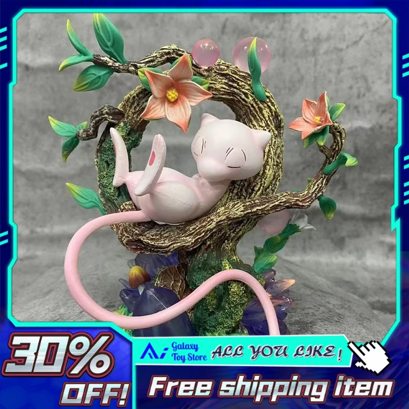 15cm-pokemon-sleep-mew-gk-statue-pvc-painted-action-figure-anime-themed-desktop-ornament-ideal-gift-for-fans-anime-figure