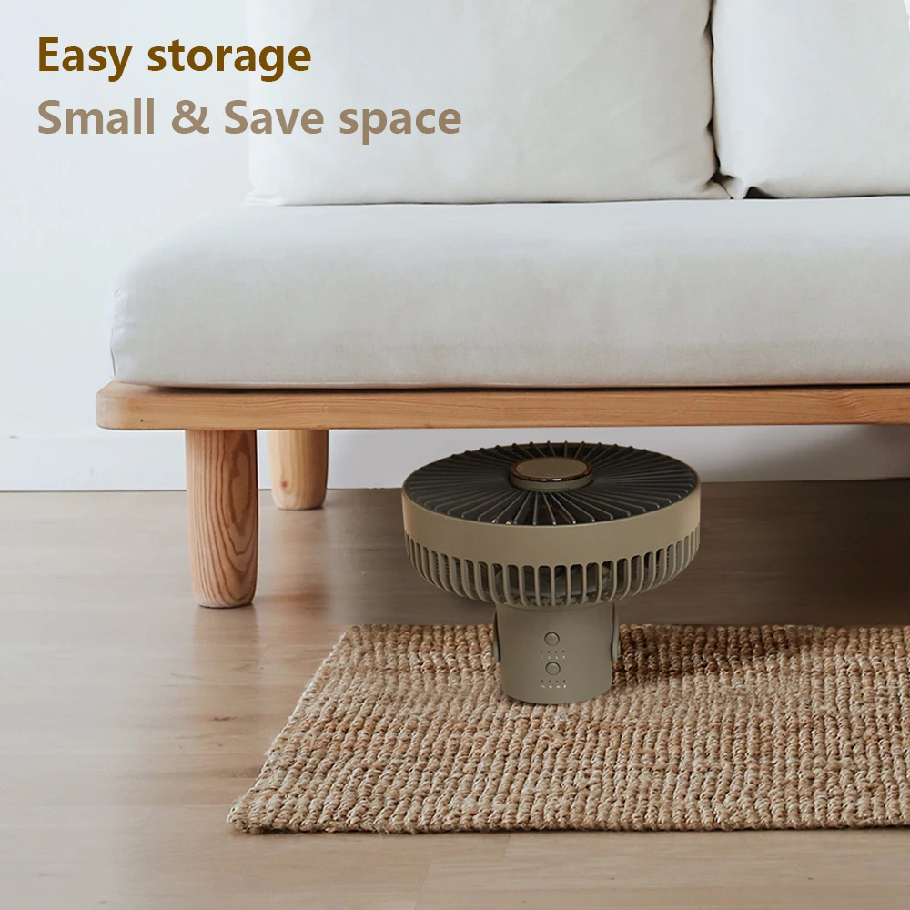 Ventilador de Camping recargable de 10000mAh con luz nocturna, ventilador Usb de caminata natural, Control remoto, ventilador de techo inalámbrico, circulador de Camping