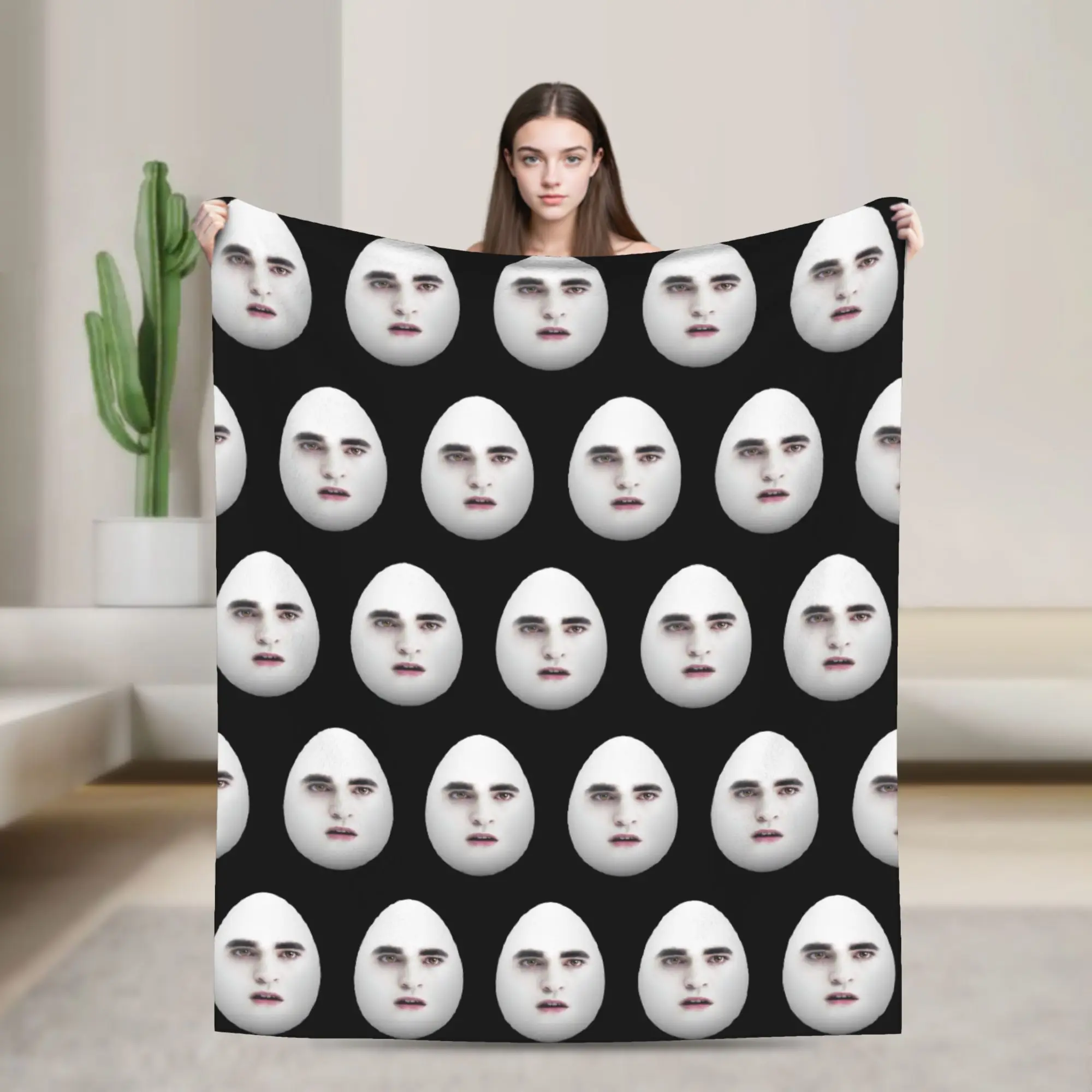 Funny Eggward Meme Blanket Twilight Edward Cullen Fuzzy Novelty Soft Throw Blankets for Home Autumn/Winter
