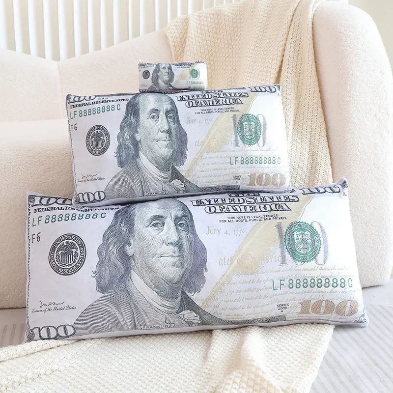 Spoof Plush Toys, US Dollar Paper Money Filled Pillows, Funny Children's Graduation Birthday Gifts, Furniture Decoration