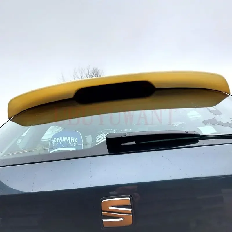 Roof Spoiler for Seat Ibiza Hatchback Tail Fin 2017 To 2021 Glossy Black TGI FR Car Rear Wing ABS Plastic Accessories