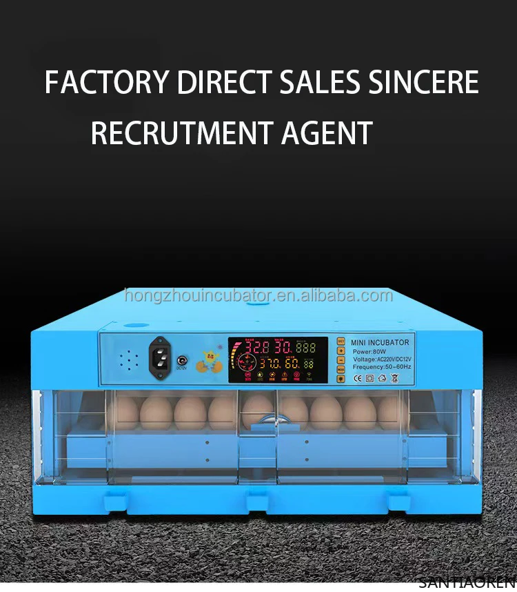 

Hot Sale 220V Egg Incubator Automatic Chicken Egg Incubator Dual Power Humidity Display PP/PC Tray Home Farm Use