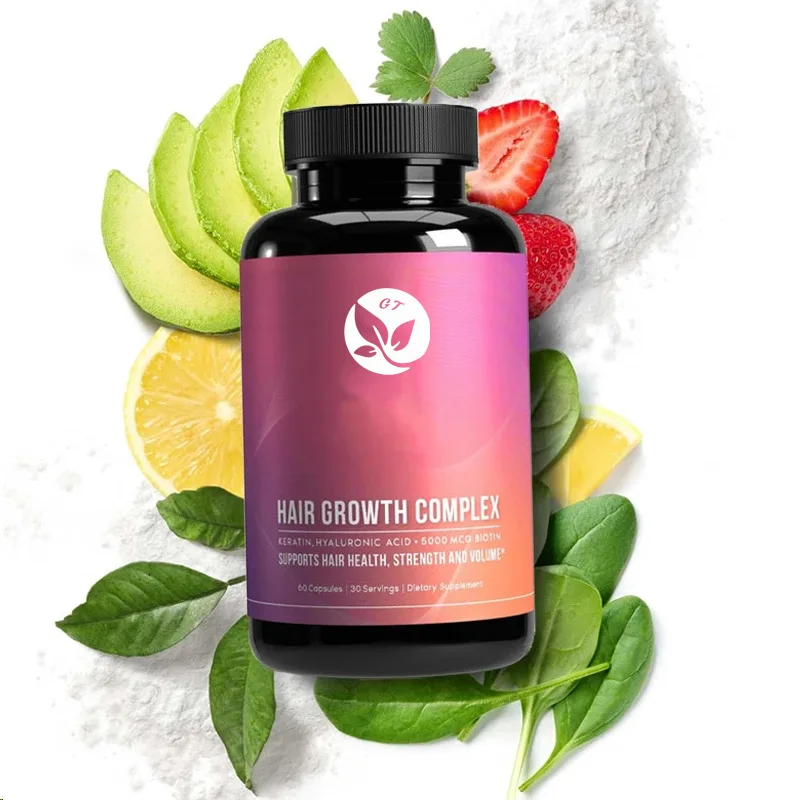 

Hair Growth Vitamins For Men And Women - Natural Hair Thickening Products Containing Biotin And Zinc - Regenerated Hair Vitamins