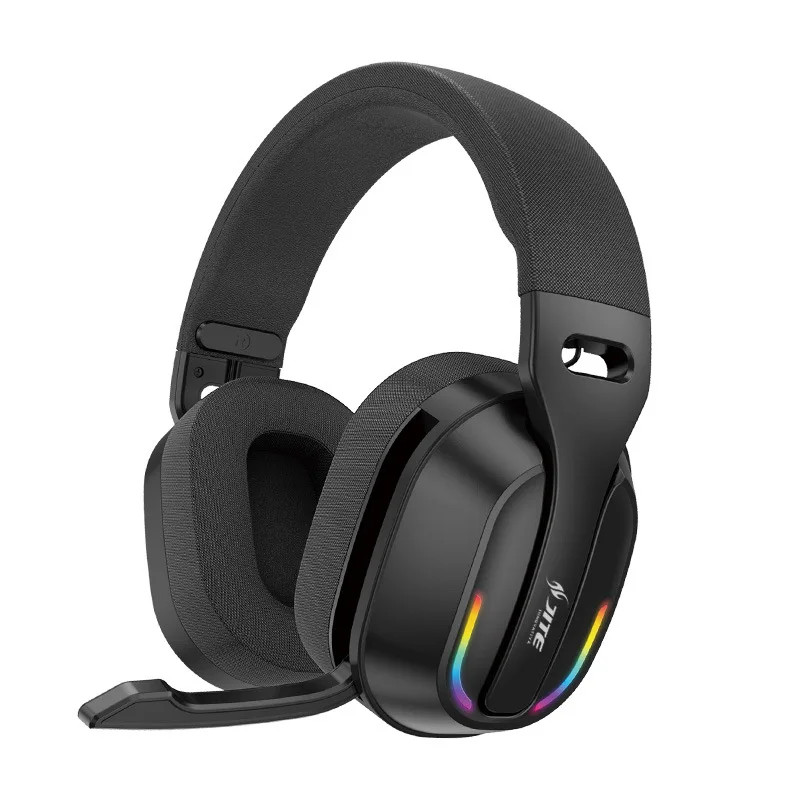 Over Ear Wireless Headphones RGB Gaming Headset Bluetooth 5.4  providing an immersive audio experience for PC/PS4/PS5. Long-last view 3