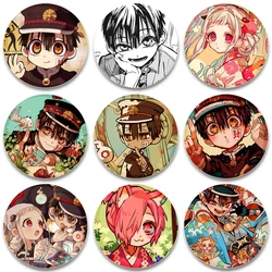 Anime Character Hanako-kun Nene Yashiro Kou Minamoto Aoi Akane Pin Cartoon Badge Snap-in Brooches for Clothes Decoration Gifts