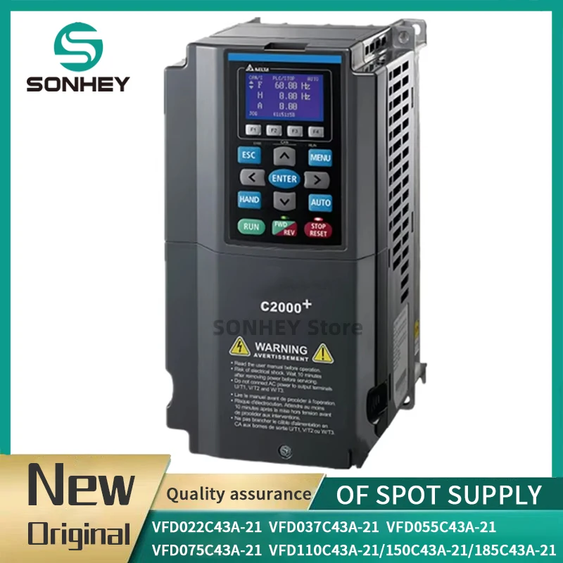 

Инвертор Delta серии C2000 Plus VFD022C43A-21 VFD037C43A-21 VFD055C43A-21 VFD075C43A-21 VFD110C43A-21/150C43A-21/185C43A-21