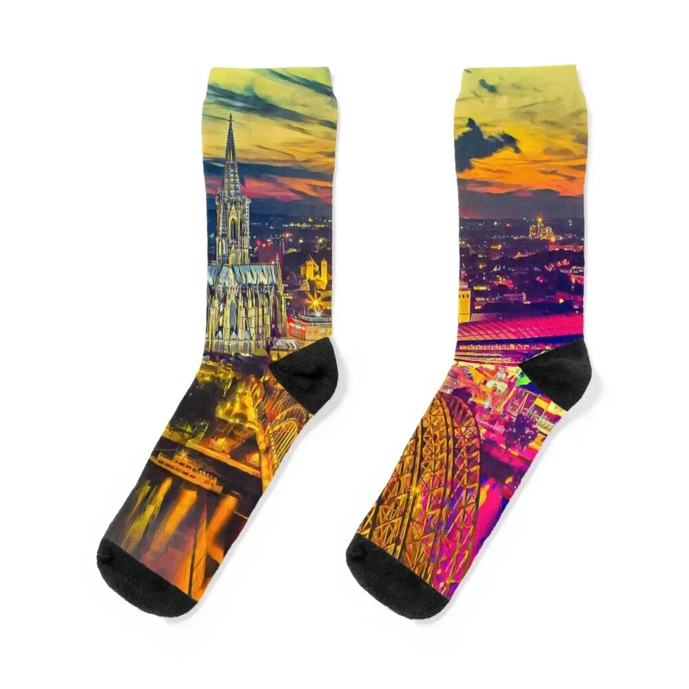 

Cologne by Night Socks winter gifts short designer cool Women Socks Men's