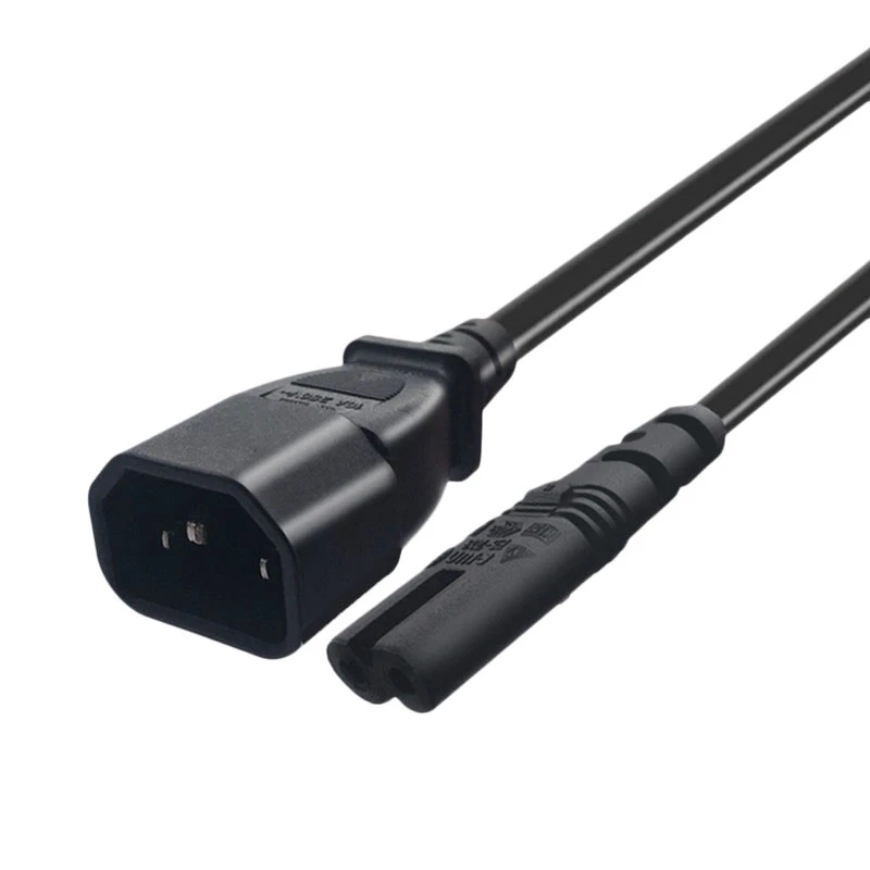 ●IEC 3-Pin C14 Male to C7 Female Converter Adapter Cable for PDU UPS Kettle(2.0M)