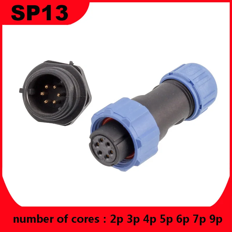 

SP1310 SP1311 SP1313 Plug S13 Series 2 3 4 5 6 7 9-Core Waterproof Socket Copper Plated Gold Resistant To High Temperature