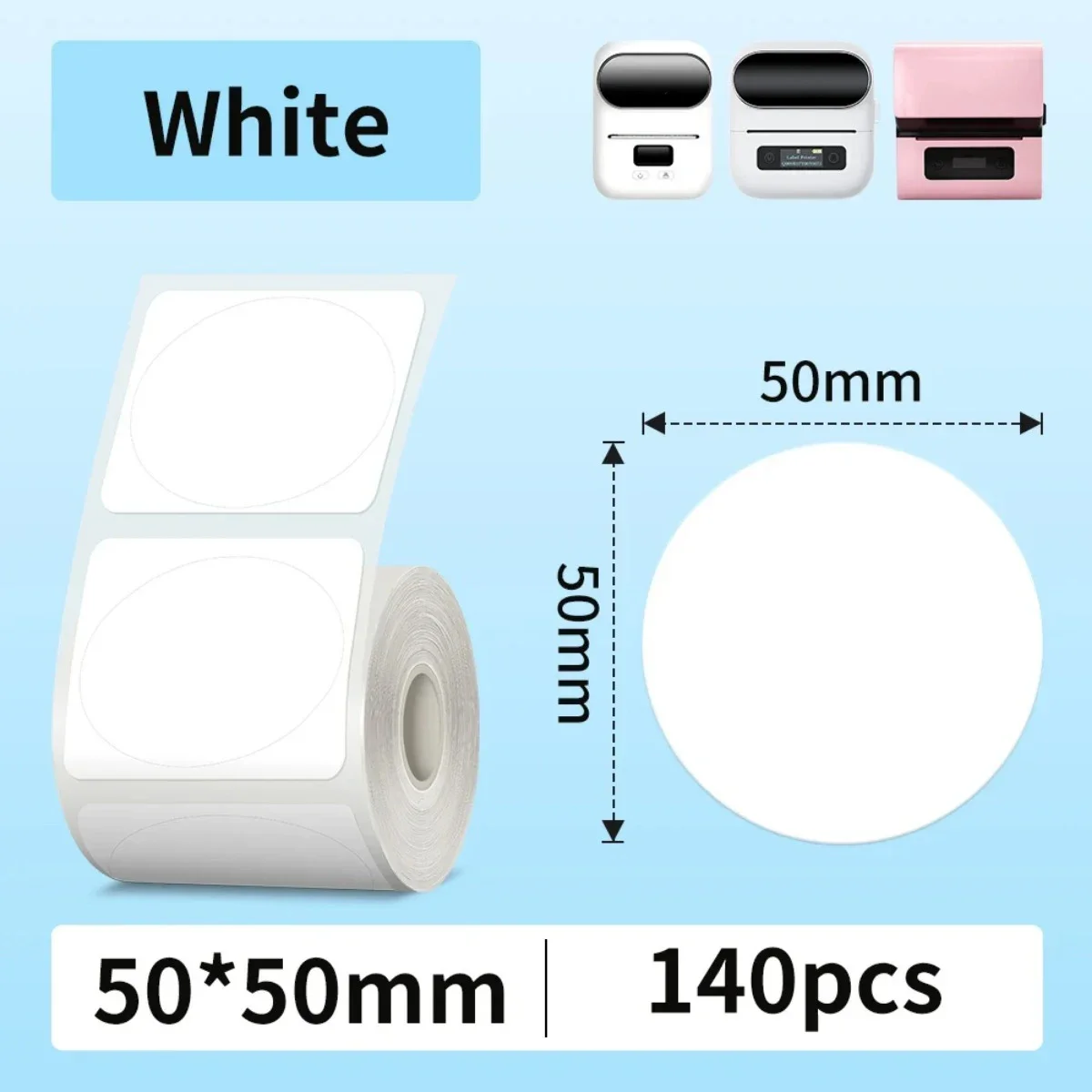 Laber Stickers Mini Printer Thermal Paper Waterproof Compatible With M110/M120/M220 For Food Kitchen Logo Barcode Address Labels