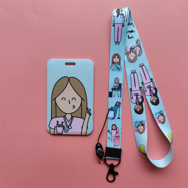 Neue Kreative Arzt Krankenschwester Lanyards ID Abzeichen Halter Frauen Karte Halter Hängen Seil Mädchen Lanyard Karte Fall Versenkbare Clip – Detail 29
