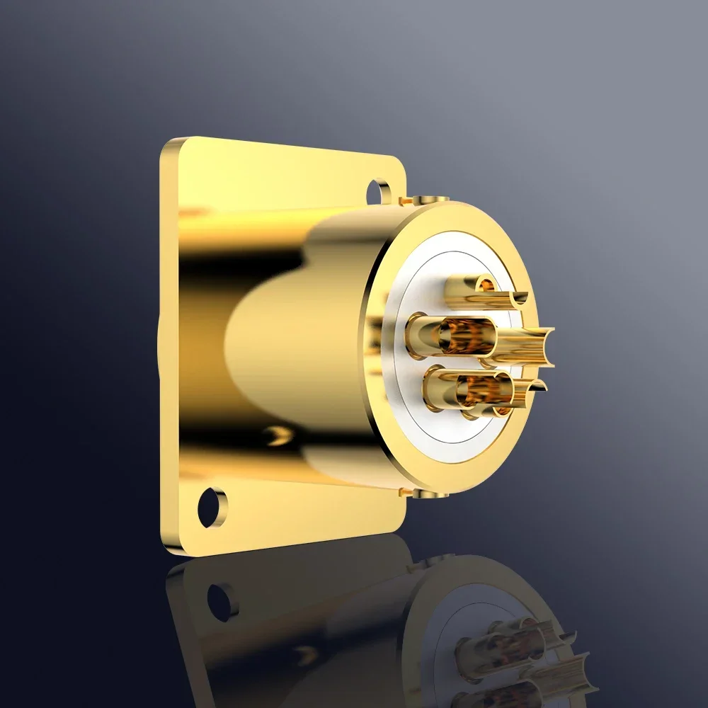 

VIBORG CM204G CF204G 4-контактный разъем для панели шасси XLR Разъем разъема Hi-Fi аудио микрофон AMP DIY 24-каратный позолоченный