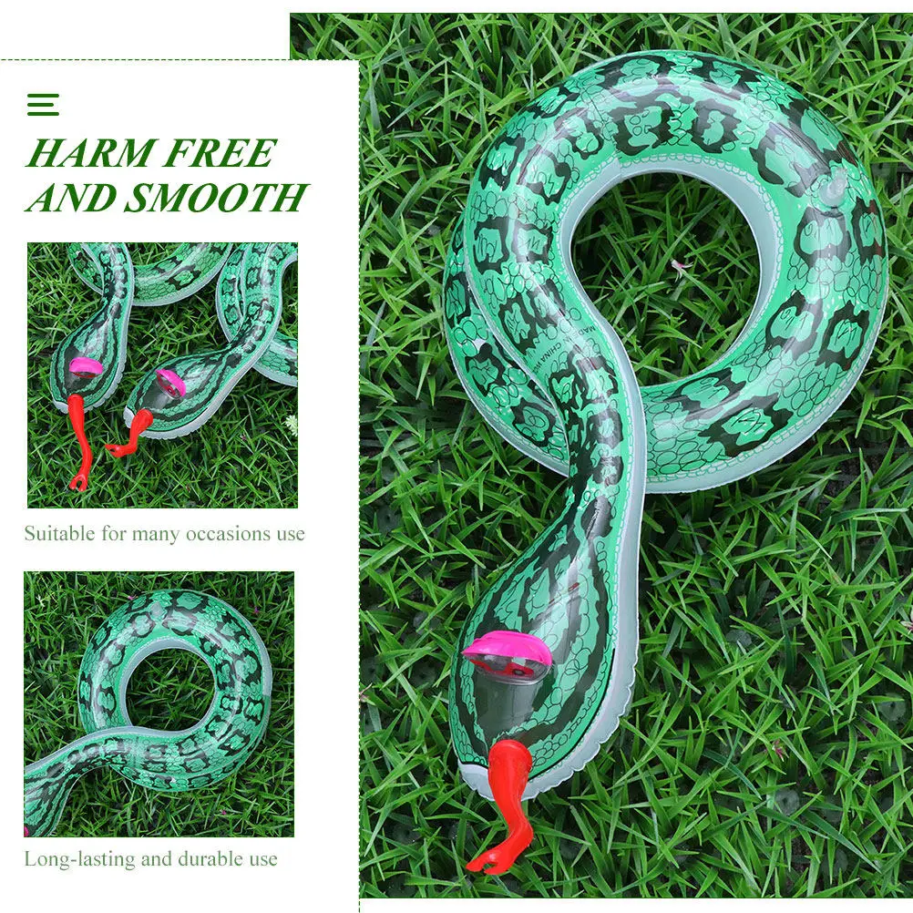 

2pcs Inflatable Fake Snakes Realistic Texture Portable Prank For Halloween Party Festival Supplies Spooky Props Faux Snake Party