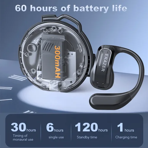 Imagen 2 del producto ERAZER X8 AI traductor auriculares Gaming Bluetooth 5,4 auriculares inalámbricos baja latencia HD llamada auriculares con micrófono impermeable