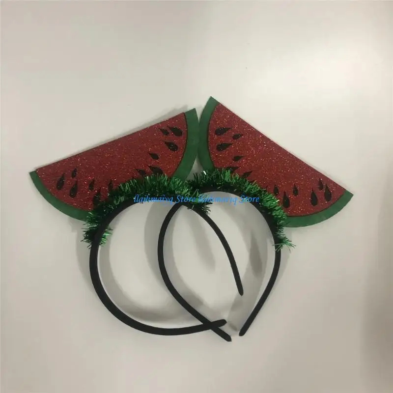 

573B Hawaiian Fruit Theme Headpiece Vacation Hairhoop with Glittering Powder for Party Enthusiasts and Summer Lover