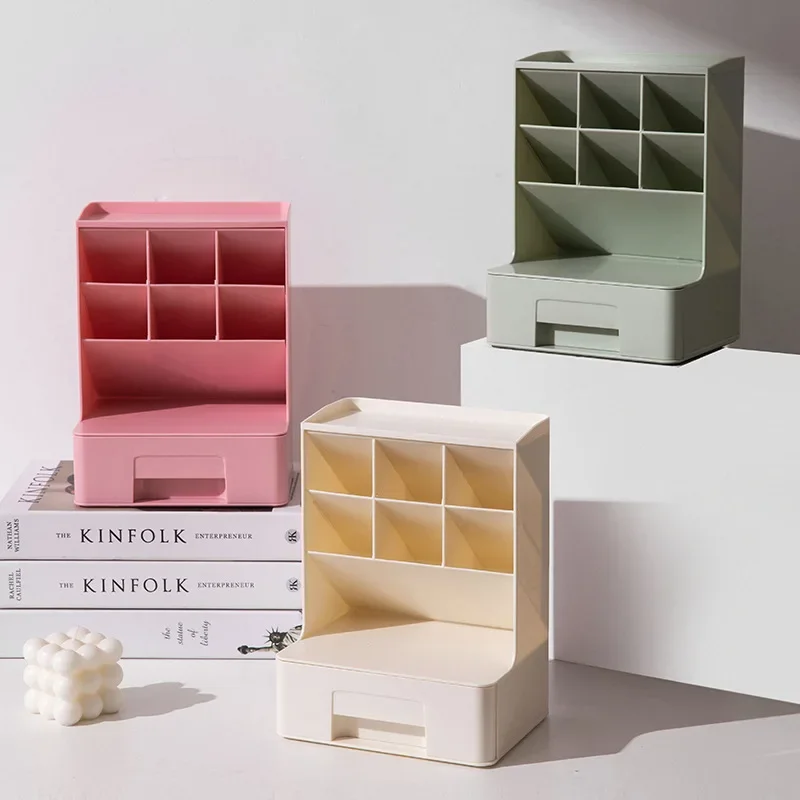 Multifuncional Desktop Pen Holder, Office Storage Box, Multi Grid Box, papelaria Student, Storage Rack, Grande Capacidade