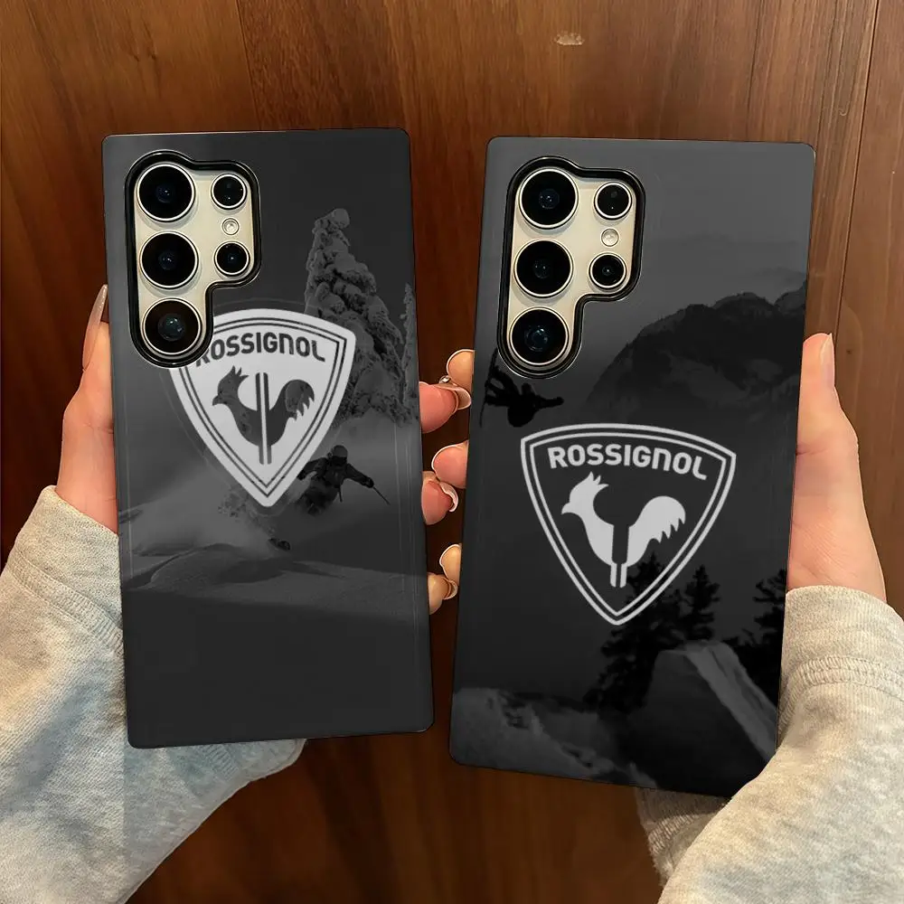 R-Rossignol-funda de teléfono para Samsung S25, carcasa de película de lujo GalaxyS24Ultra 23plus S22 21 A56 36 26 16, cubierta de doble capa