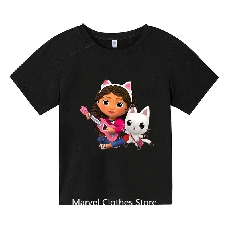 かわいいギャビードールハウス Tシャツ子供のための少女漫画 Tシャツアニメ夏のトップテーマの誕生日服 O ネック半袖ギフト