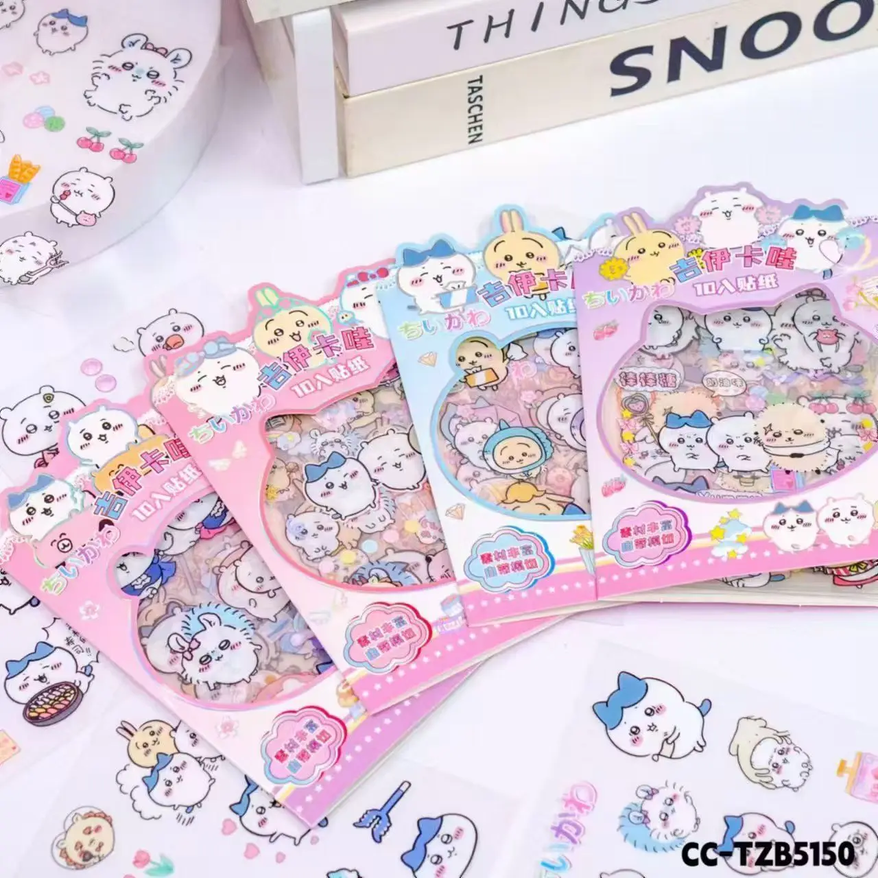 10 autocollants Chiikawa Usagi Hachiware mignons de dessin animé, imperméables, transparents, décoratifs, pour bricolage, autocollants pour journal