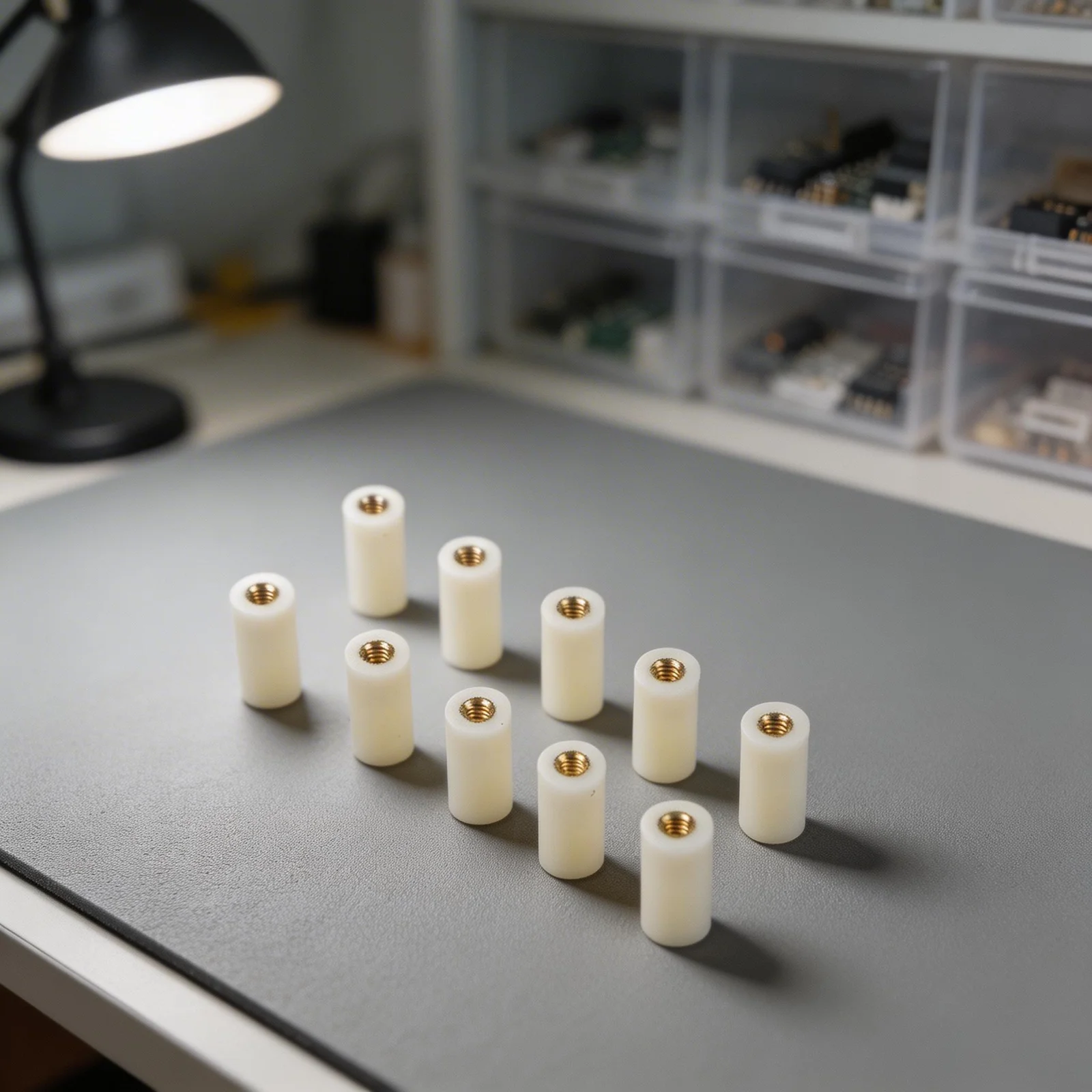 10pcs Nylon Ferrules for Pool Cue with 3/16 Brass Threaded Inserts Fits Threaded Cue Tips in 11mm 12mm 13mm Diameter Range