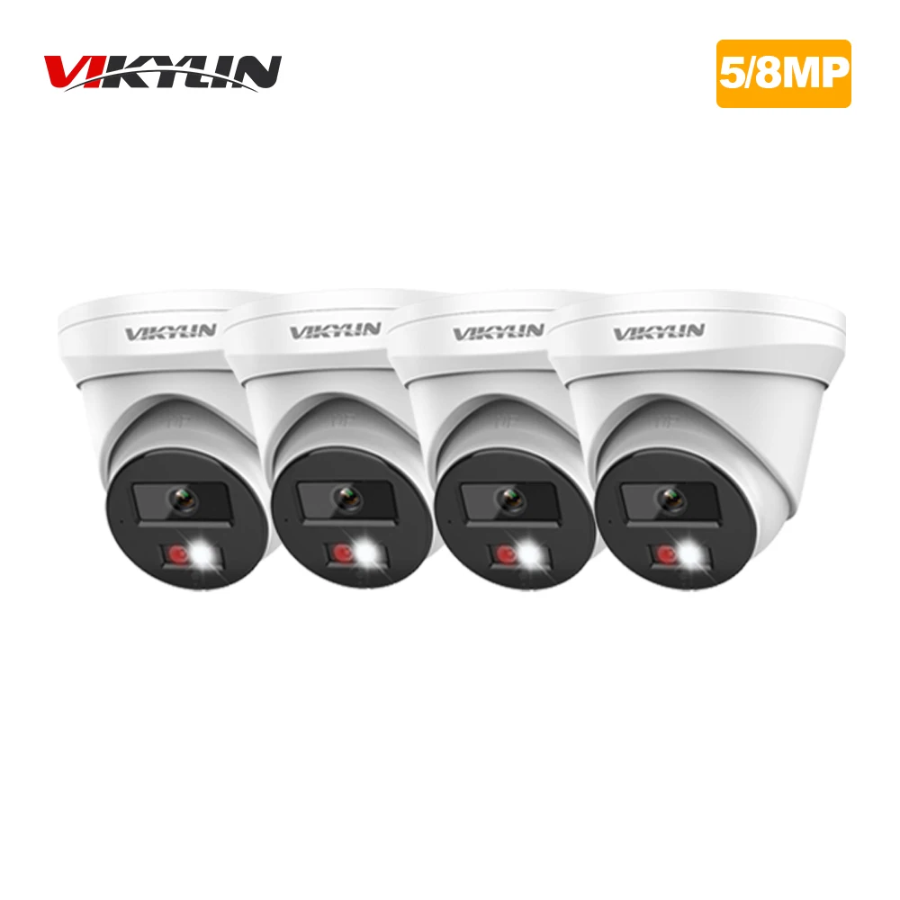 

Vikylin Hikvision OEM 5/8MP Turret IP camera Smart Dual light Built-in Mic Outdoor video Surveillance CCTV Security Protection