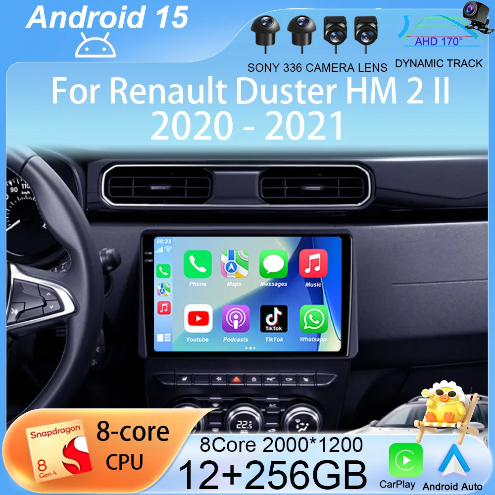 

Android 15 Carplay Car Radio For Renault Duster HM 2 II 2020-2021 Arkana 1 I 2019-2021 Multimedia Video Player Navigation GPS 4G