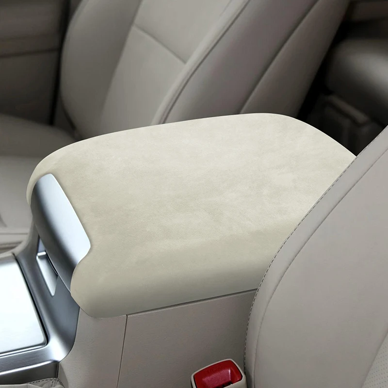 For TOYOTA Land Crusier  LEXUS LX  2010 to 2022 Car Suede Armrest Upper Outer Lid Cover Sheath Shell