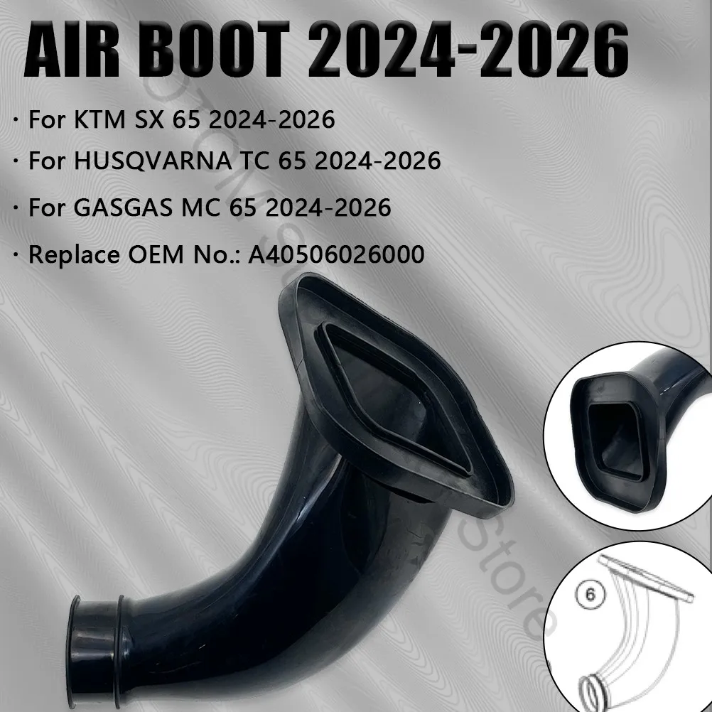 2024-2026 Motorcycle Air Boot Air Filter Intake Hose Tube For KTM SX65 HUSQVARNA TC65 GASGAS MC65 A40506026000 Off-road Bike
